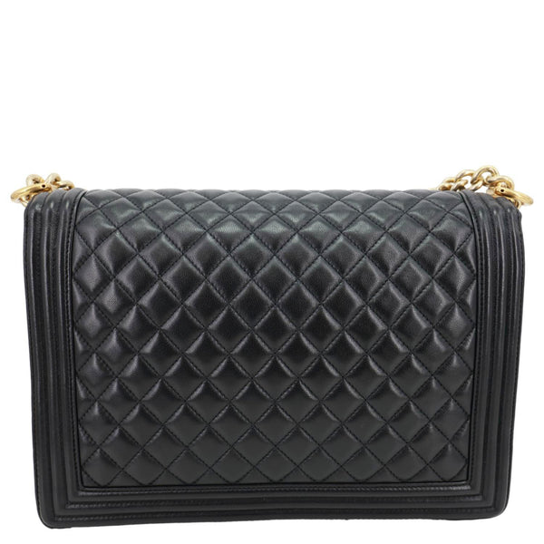 CHANEL Boy Flap Large Quilted Leather Crossbody Bag Black