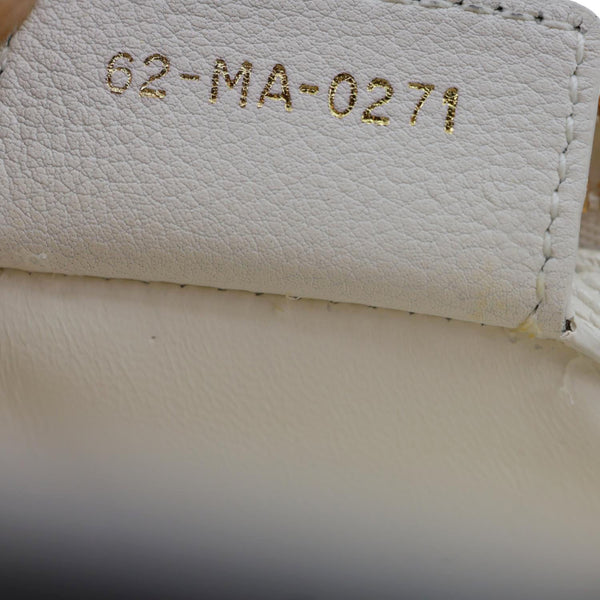 CHRISTIAN DIOR Dior Caro Cannage Calfskin Leather Crossbody Bag White