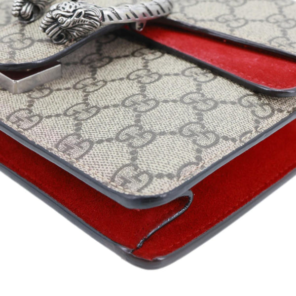 GUCCI Dionysus Mini GG Supreme Canvas Crossbody Bag Beige 421970