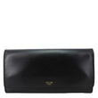 CELINE Logo Flap Large Leather Bifold Wallet Black