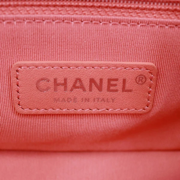 CHANEL My Everything Flap Small Quilted Caviar Leather Shoulder Bag Pink