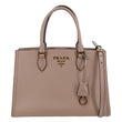 PRADA Saffiano Soft Calfskin Leather Top Handle Shoulder Bag Pink