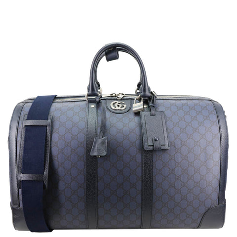 GUCCI GG Supreme Canvas Duffle Bag Navy Blue 724612