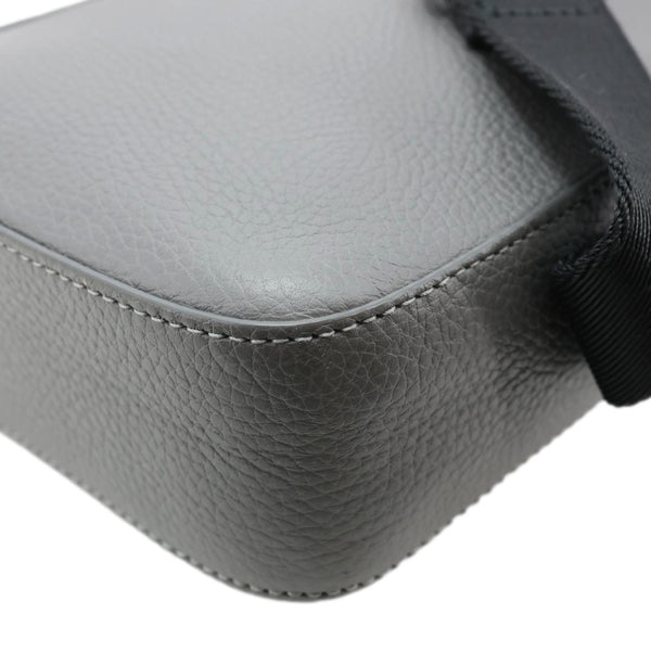 BURBERRY Thornton Small Embossed Leather Crossbody Bag Grey
