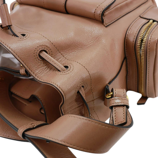CHLOE Camera Bucket Smooth Leather Shoulder Bag Peach