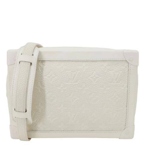 LOUIS VUITTON Solar Ray Soft Trunk Monogram Taurillon Embossed Leather Crossbody Bag White