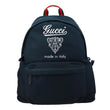 GUCCI Maxi Printed Fabric Backpack Navy Blue 821643