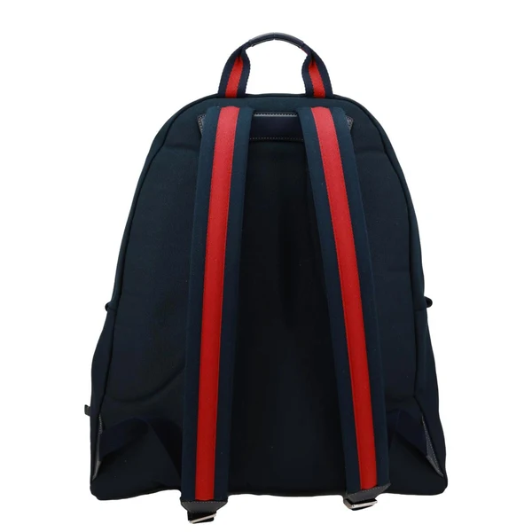 GUCCI Maxi Printed Fabric Backpack Navy Blue 821643