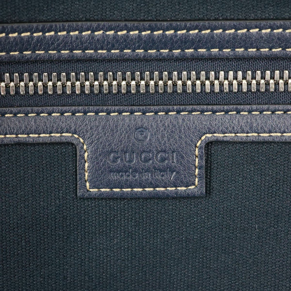 GUCCI Maxi Printed Fabric Backpack Navy Blue 821643