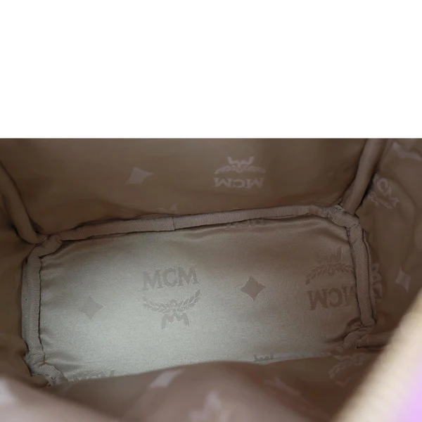 MCM Visetos Leather Backpack Pink