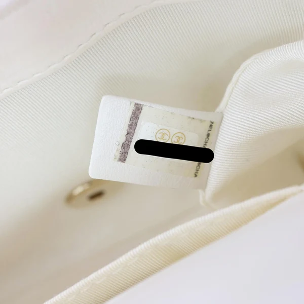 CHANEL My Precious Pearls Chain Flap Small Quilted Lambskin Leather Crossbody Bag White