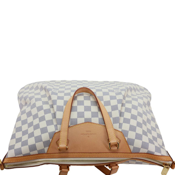 LOUIS VUITTON Siracusa GM Damier Azur Shoulder Bag White