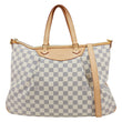 LOUIS VUITTON Siracusa GM Damier Azur Shoulder Bag White