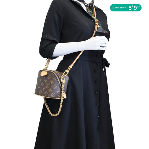 LOUIS VUITTON Just In Case Monogram Canvas Crossbody Bag Brown