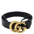 GUCCI GG Buckle Marmont Leather Belt Size 70.28 Black 414516