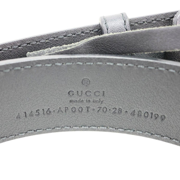 GUCCI GG Buckle Marmont Leather Belt Size 70.28 Black 414516