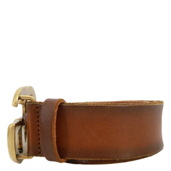 GUCCI GG Buckle Marmont Leather Belt Size 70.30 Brown 409416
