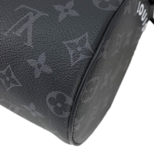 LOUIS VUITTON Polochon PM Soft Monogram Eclipse Canvas Crossbody Bag Black