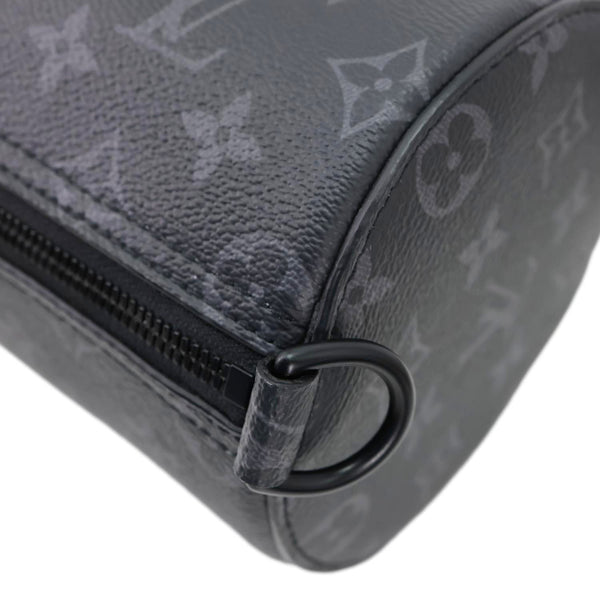 LOUIS VUITTON Polochon PM Soft Monogram Eclipse Canvas Crossbody Bag Black