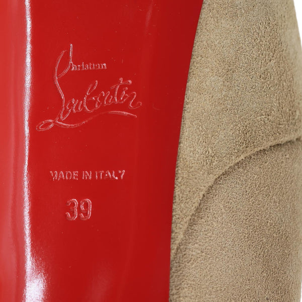 CHRISTIAN LOUBOUTIN Suede Boots Beige Size 39