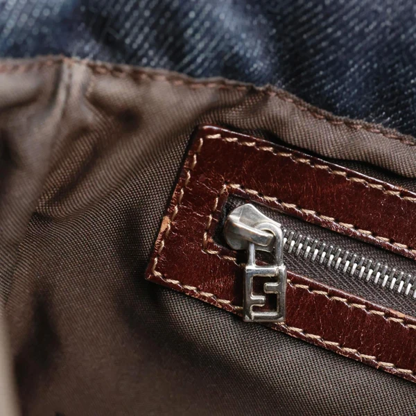 FENDI Denim Baguette Bag Blue
