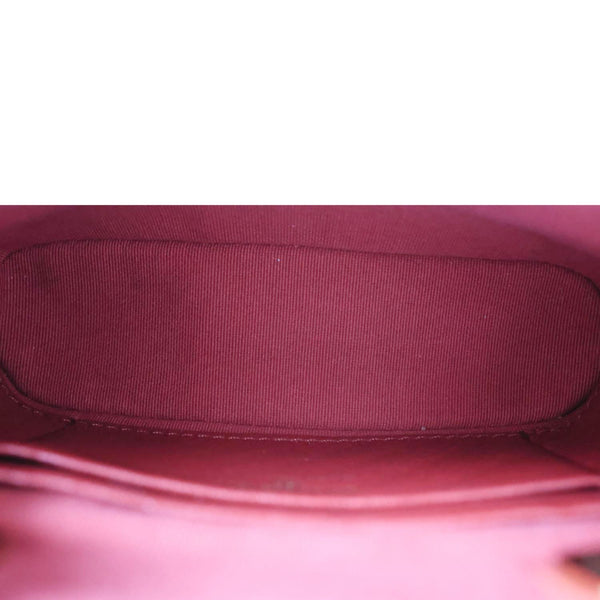 CHANEL Coco Quilted Calfskin Patent Leather Clutch With Chain Red