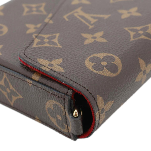 LOUIS VUITTON Felicie Pochette Monogram Canvas Crossbody Bag Brown