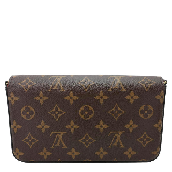 LOUIS VUITTON Felicie Pochette Monogram Canvas Crossbody Bag Brown