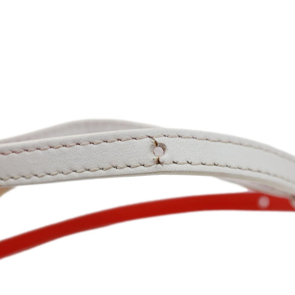 CHRISTIAN LOUBOUTIN LoubiPosh Spiked Leather Clutch Crossbody Bag White
