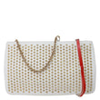CHRISTIAN LOUBOUTIN LoubiPosh Spiked Leather Clutch Crossbody Bag White