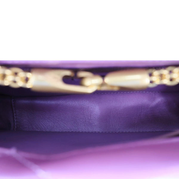 VALENTINO Garavani Roman Stud Quilted Leather Crossbody Bag Purple