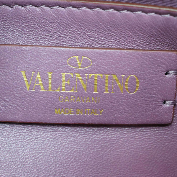 VALENTINO Garavani Roman Stud Quilted Leather Crossbody Bag Purple