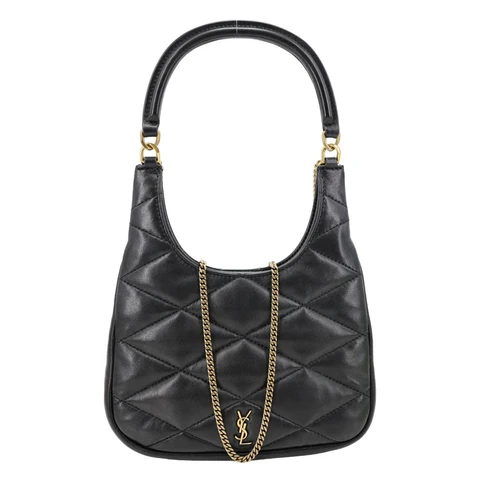 YVES SAINT LAURENT Sade Mini Quilted Leather Hobo Bag Black
