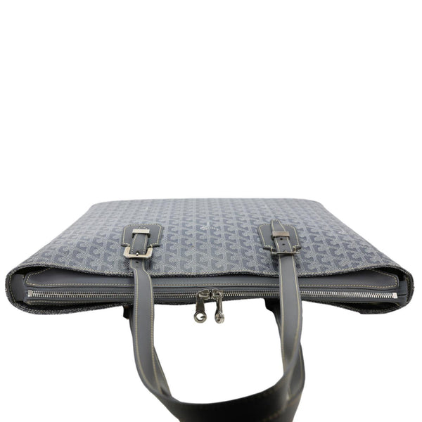 GOYARD Okinawa PM Chevron Print Canvas Tote Bag Grey