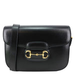 GUCCI Horsebit 1955 Mini Calfskin Leather Shoulder Bag Black 602204