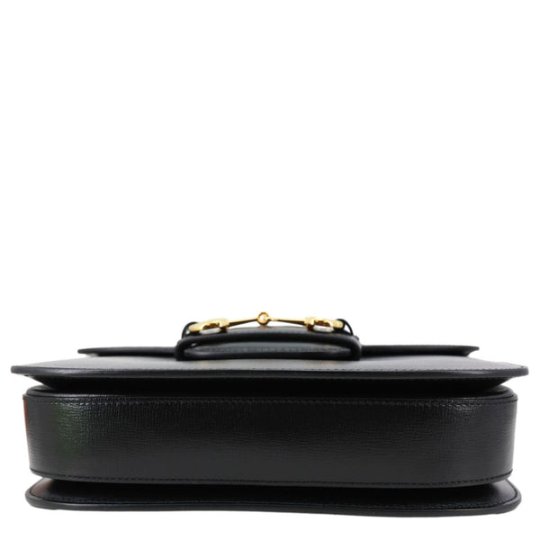 GUCCI Horsebit 1955 Mini Calfskin Leather Shoulder Bag Black 602204