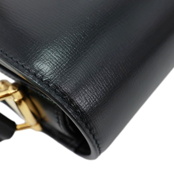 GUCCI Horsebit 1955 Mini Calfskin Leather Shoulder Bag Black 602204