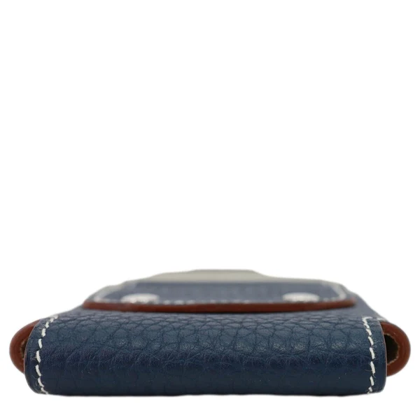 HERMES Leather Deck Of Cards & Case Navy Blue