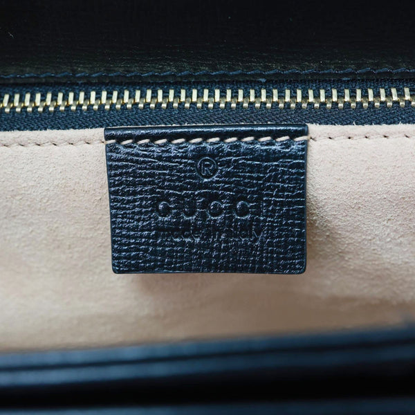 GUCCI Horsebit 1955 Mini Calfskin Leather Shoulder Bag Black 602204