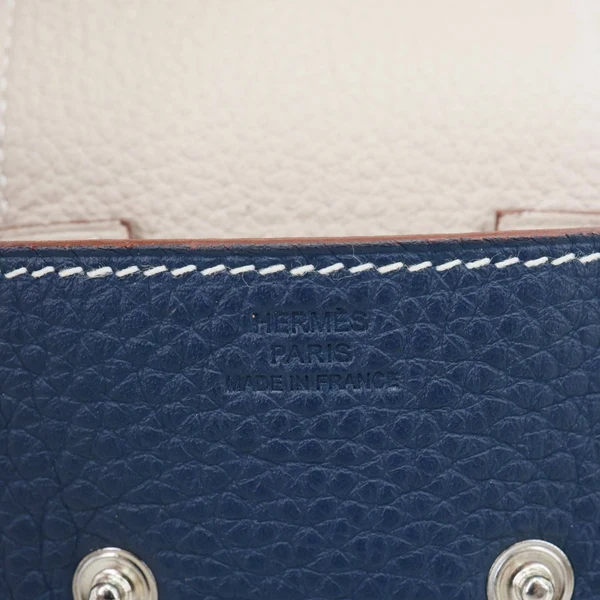 HERMES Leather Deck Of Cards & Case Navy Blue