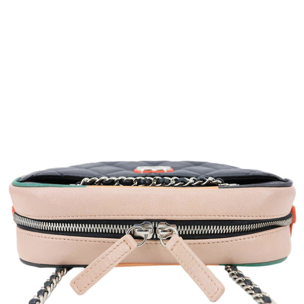CHANEL Cuba Quilted Leather Camera Crossbody Bag Multicolor