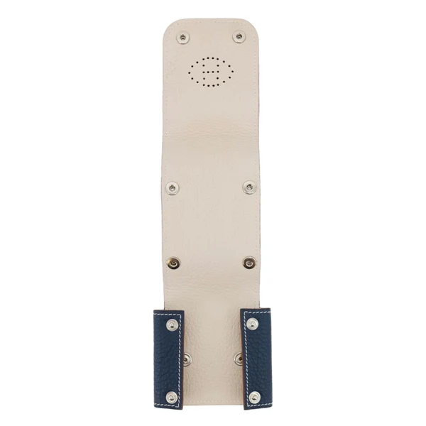HERMES Leather Deck Of Cards & Case Navy Blue