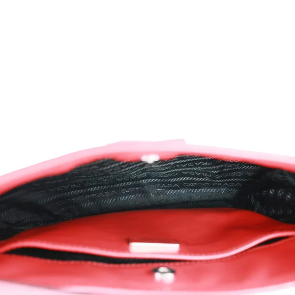 PRADA Cleo Brushed Leather Shoulder Bag Red