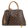 LOUIS VUITTON Montaigne MM Monogram Canvas Shoulder Bag Brown