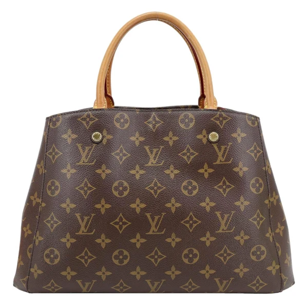 LOUIS VUITTON Montaigne MM Monogram Canvas Shoulder Bag Brown