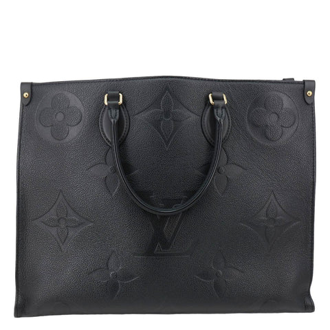 LOUIS VUITTON Onthego GM Giant Monogram Empreinte Shoulder Bag Black