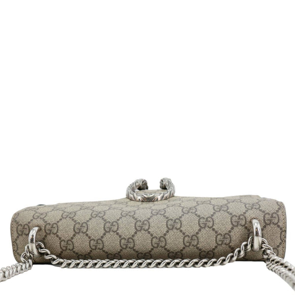 GUCCI Dionysus Small GG Supreme Canvas Shoulder Bag Beige 400249