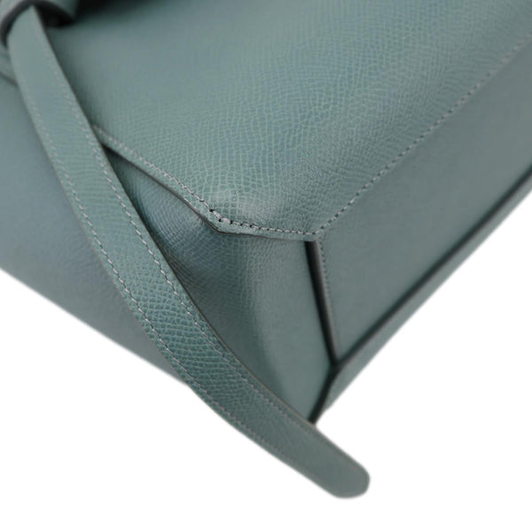 CELINE Micro Belt Grained Leather Shoulder Bag Sage Green