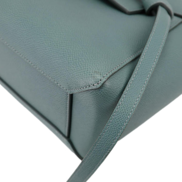 CELINE Micro Belt Grained Leather Shoulder Bag Sage Green