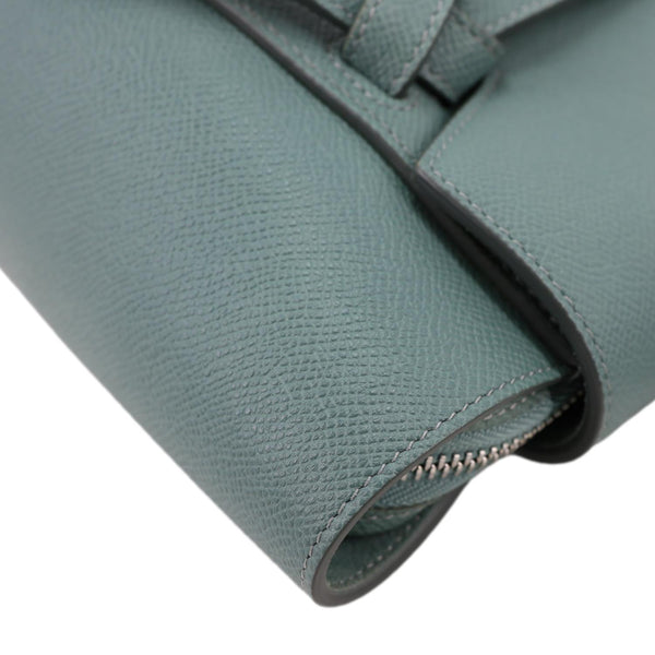 CELINE Micro Belt Grained Leather Shoulder Bag Sage Green